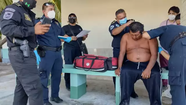 El hombre de mar fue trasladado al hospital de Telchac Puerto