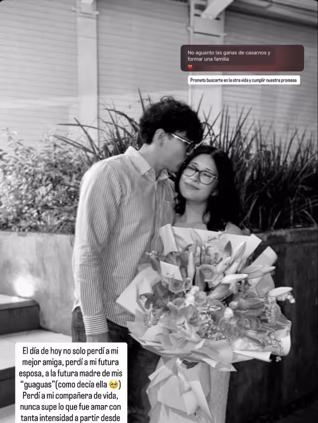 El novio de la joven expresó su dolor por la muerte de Ana Daniela.