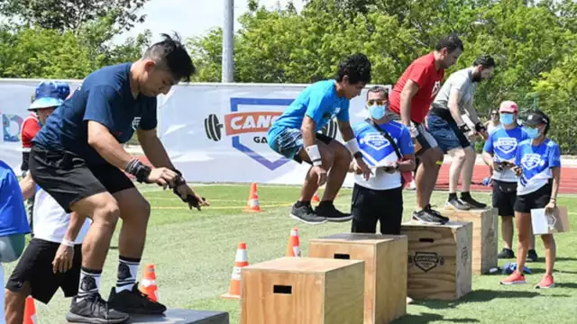 La competencia consistió en diversas pruebas físicas que se realizaron con peso y aparatos