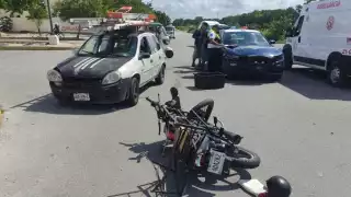El motociclista fue trasladado a un hospital