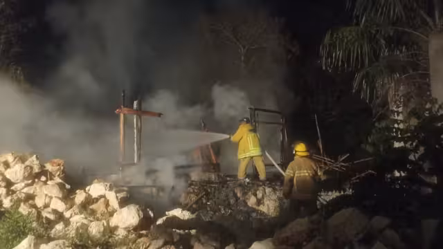 Por fortuna en el incendio en Felipe Carrillo Puerto no hubo personas lesionadas