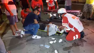 El hombre fue trasladado a un hospital