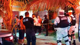 Elementos de la Guardia Nacional y elementos de la policía estatal arribaron al lugar