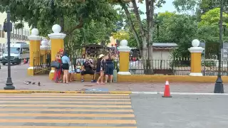 Elementos de seguridad pidieron a los excursionistas locales y extranjeros que no portaban el cubrebocas que se lo pusieron, ya que es obligatorio su uso