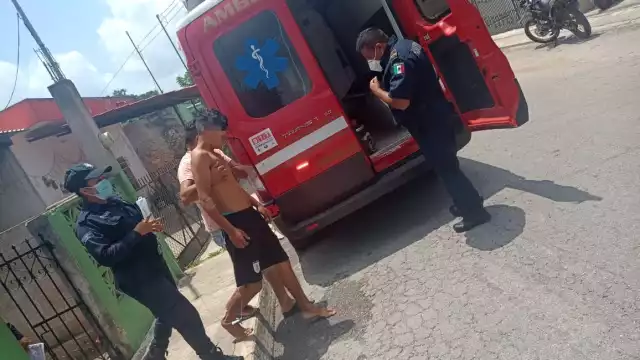 El joven se encontraba consciente, pero fue trasladado a un hospital de Tizimín