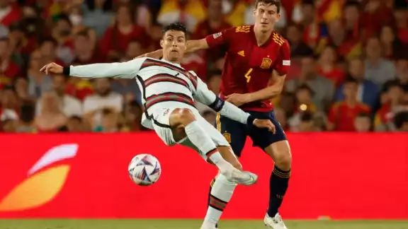 Poco pudo hacer Cristiano Ronaldo con Portugal para empatar ante España
