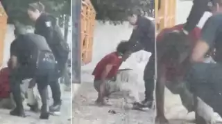 Se ha vuelto viral un video en el que se observa a dos elementos de la Policía de Guadalajara agrediendo físicamente a un indigente