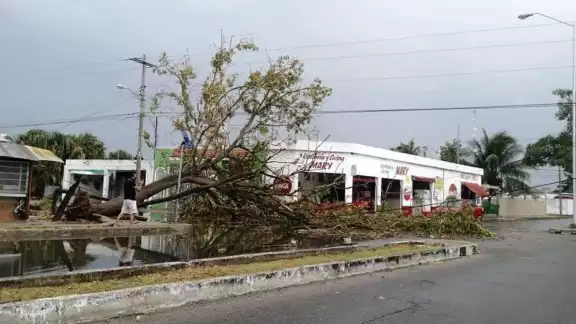 La fuerte lluvia ocasionó que la zona poniente de Mérida se quedara sin luz La fuerte lluvia ocasionó que la zona poniente de Mérida se quedara sin luz