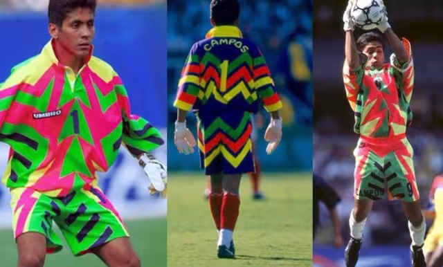 Jorge Campos siempre será recordado por sus colores mexicanos en sus uniformes que usó a lo largo de su carrera con la Selección Mexicana y en mundiales