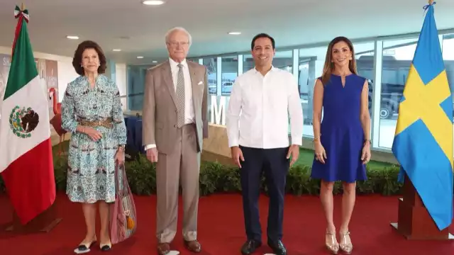 El gobernador Mauricio Vila fue el encargado de recibir a los Reyes de Suecia