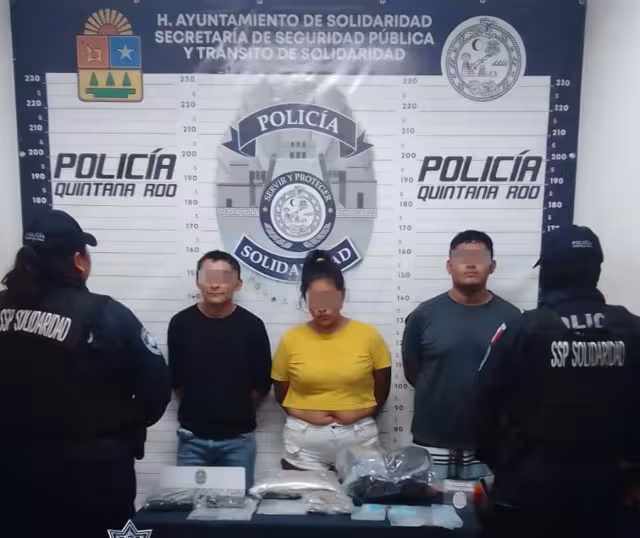Los detenidos y las posibles drogas fueron puestos a disposición de la FGE