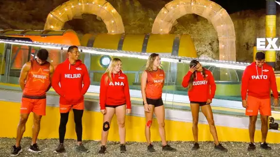 Heber, Heliud y Ana se vieron presionados por estar en el duelo de eliminación. Foto: Twitter @ExatlonMX Heber, Heliud y Ana se vieron presionados por estar en el duelo de eliminación. Foto: Twitter @ExatlonMX