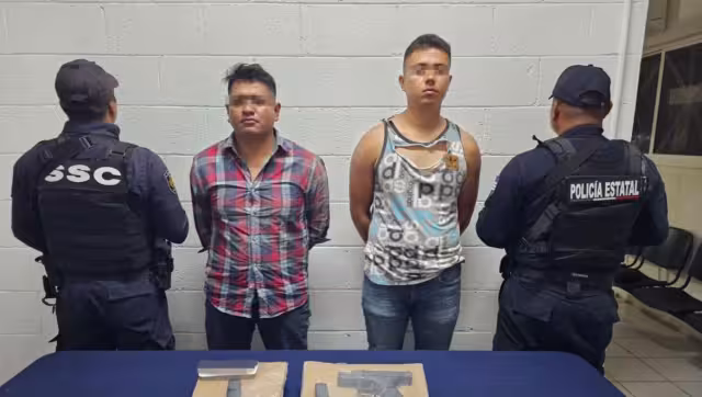 Los detenidos se intentaron dar a la fuga cuando vieron a los elementos de seguridad.