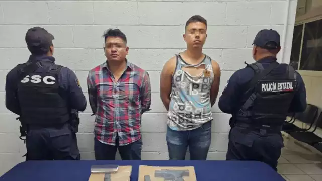 Los detenidos se intentaron dar a la fuga cuando vieron a los elementos de seguridad.