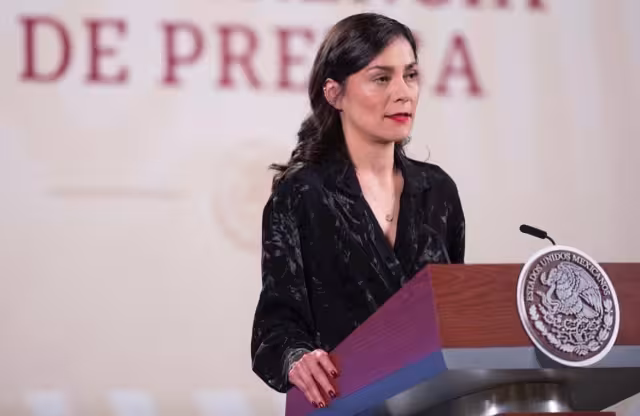 Elizabeth García Vilchis en conferencia matutina