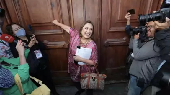 Xóchitl Gálvez intenta entrar a la mañanera