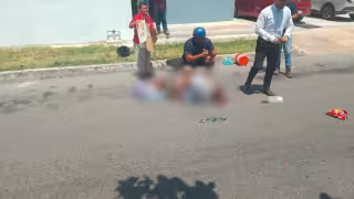Motociclista es arrollado y casi pierde el pie en la colonia 20 de Noviembre de Chetumal
