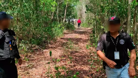 Se contó con el apoyo de elementos de la unidad de canina