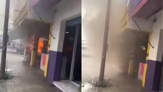 Flamazo en local de pollos asados provocó pánico en Playa del Carmen