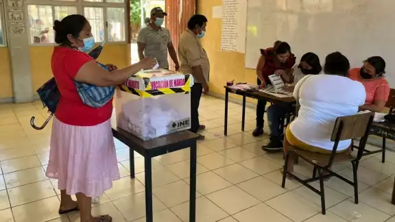 En Veracruz fue el estado donde no se instaló una casilla para la consulta de Revocación de Mandato. Foto: INE
