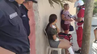 La mujer circulaba a bordo de su motocicleta cuando el perro comenzó a perseguirla hasta derrapar