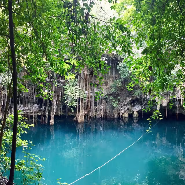 El cenote de Yokdzonot se trata de un cuerpo de agua con 40 metros de ancho y una profundidad de hasta 45 metros