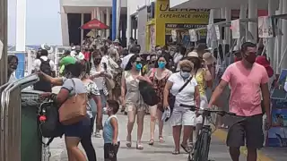 Este sábado el cruce de pasajeros se vio afectado