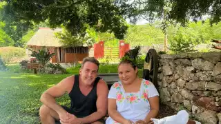 El puertorriqueño disfrutó cada uno de los atractivos que ofrece el cenote