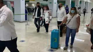 Osorio Chong, Claudia Ruiz Massieu y Miguel Ángel Mancera llegaron este lunes al Aeropuerto Internacional de Mérida