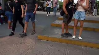 Los visitantes europeos en el Centro de Mérida son los que no quieren utilizar las mascarillas, afirman