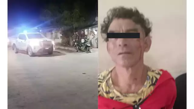La SPSC acudió a verificar el reporte y detuvo a Alberto C.O., alias El Peluche, por daños en propiedad ajena y robo a casa habitación.