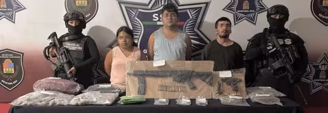 Los tres detenidos quedaron a disposición de la FGE