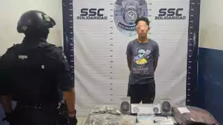 Detienen  a un presunto  narcomenudistas y le aseguran drogas en Playa del Carmen