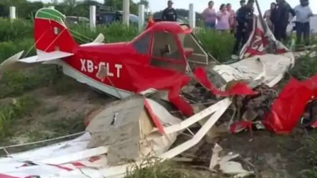 El piloto quedó atrapado en la cabina en el momento del desplome