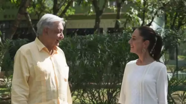 AMLO y Claudia Sheinbaum supervisaron los avances del Tren Maya