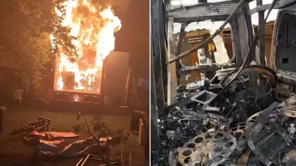 El propietario del predio descubrió el incendio en la madrugada y no pudo controlarlo El propietario del predio descubrió el incendio en la madrugada y no pudo controlarlo
