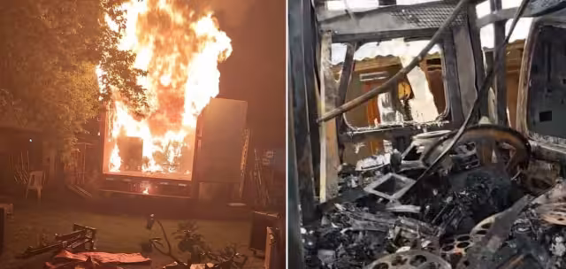 El propietario del predio descubrió el incendio en la madrugada y no pudo controlarlo