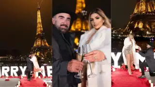 Vicente Fernández Jr. y Mariana se comprometieron hace unos días en París. Foto: Especial