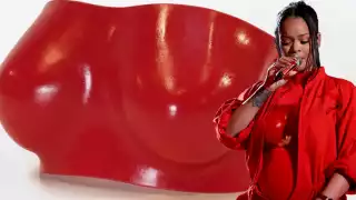 Rihanna tuvo un vestuario hecho a la medida, con moldes previos. Foto: Especial