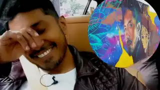 Así reaccionó el actor al verse en un dibujo urbano. Foto Youtube Escorpión Dorado