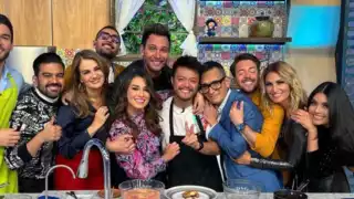 Todos despidieron al chino en el programa de este viernes. Foto: Especial