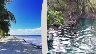 Playa y cenote la mejor combinación y totalmente gratis. Foto: Especial