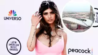 Reportero se equivoca y le pone nuevo nombre a estadio de Qatar. Foto: Especial