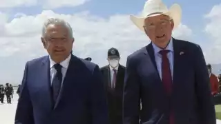 El presidente Andrés Manuel López Obrador recibió a Ken Salazar, embajador de Estados Unidos en Mexico este miércoles en Palacio Nacional