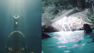 Vaya que si se parecen, este es el cenote que está en la Riviera Maya. Foto: especial