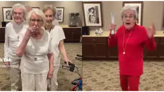 Abuelas recrean el show de medio tiempo de Rihanna: VIDEO