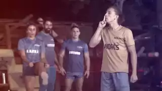 Andrés mandó "callar" al equipo Rojo. Foto Exatlón