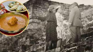 La Reina Isabel II en México en 1975. Foto Twitter @RoyalFamily