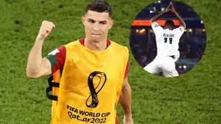 Cristiano tuvo una reacción desde la banca. Foto: Especial