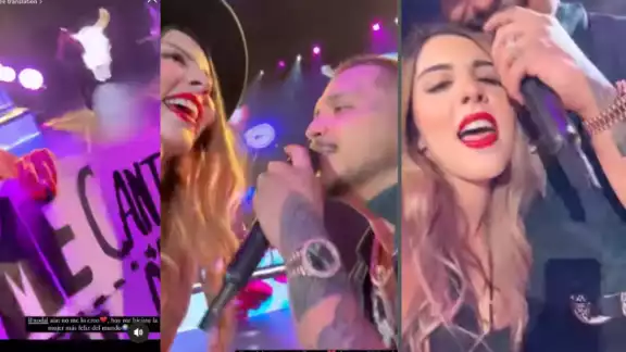 El parecido de esta fan con Belinda no pudo pasar por alto ante los ojos de Nodal. Foto: Cortesía El parecido de esta fan con Belinda no pudo pasar por alto ante los ojos de Nodal. Foto: Cortesía
